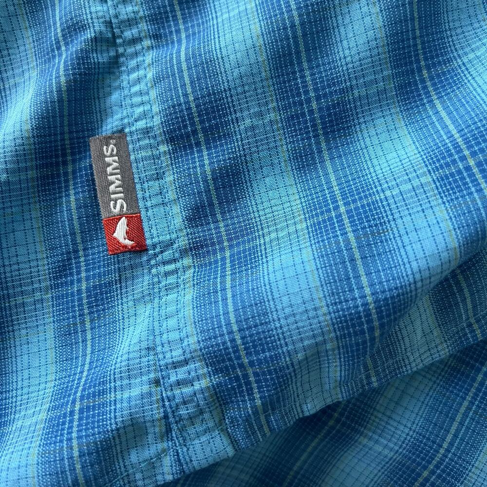SIMMS fishing products vented button front zipped pockets men’s shirt - Picture 8 of 9